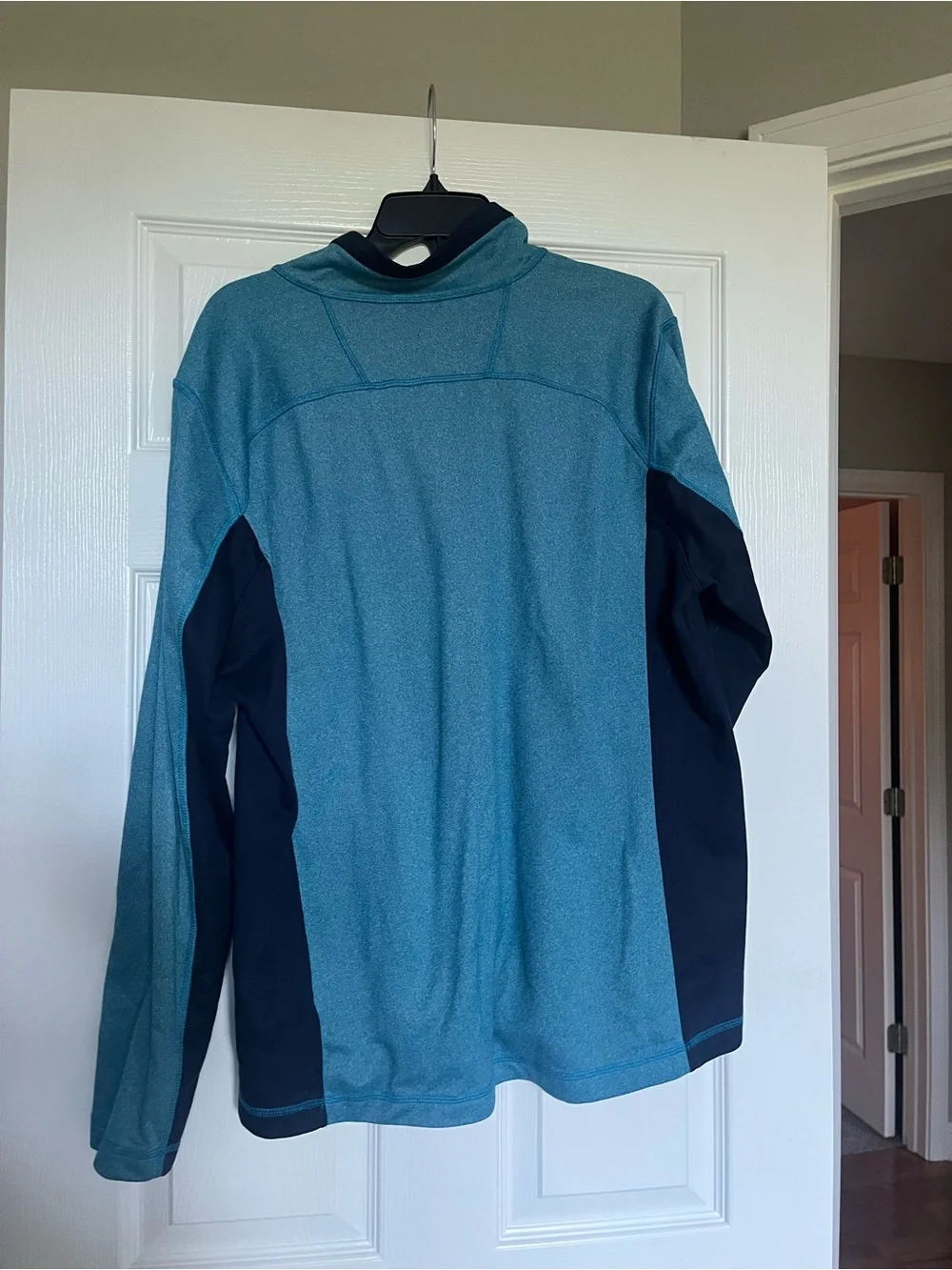 The North Face Men's Teal and Navy Lightweight Half-Zip Shirt Jacket